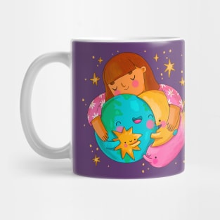 Hug Day Hand Drawn Solar System Mug